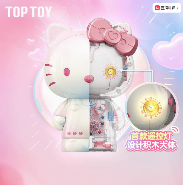 Sanrio HELLO KITTY colorful glass general block ornaments assembled product