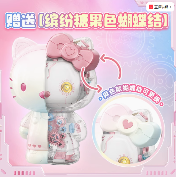 Sanrio HELLO KITTY colorful glass general block ornaments assembled product