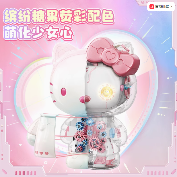 Sanrio HELLO KITTY colorful glass general block ornaments assembled product