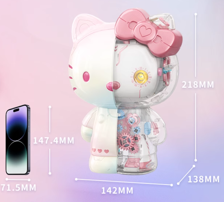 Sanrio HELLO KITTY colorful glass general block ornaments assembled product